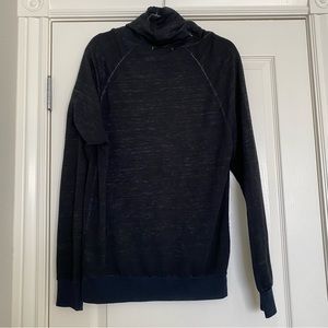 Heathered Black Cowl Neck Pullover